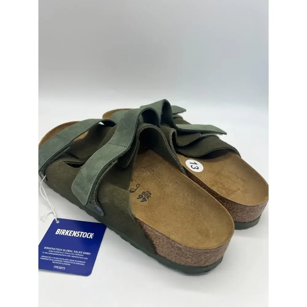 Birkenstock Uji Nubuck-Suede Leather Thyme Sandal Men’s Size 13 New